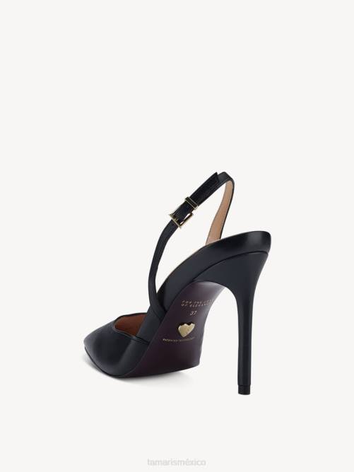 Tamaris mujer zapatos de salón de piel - negro P2LN1174